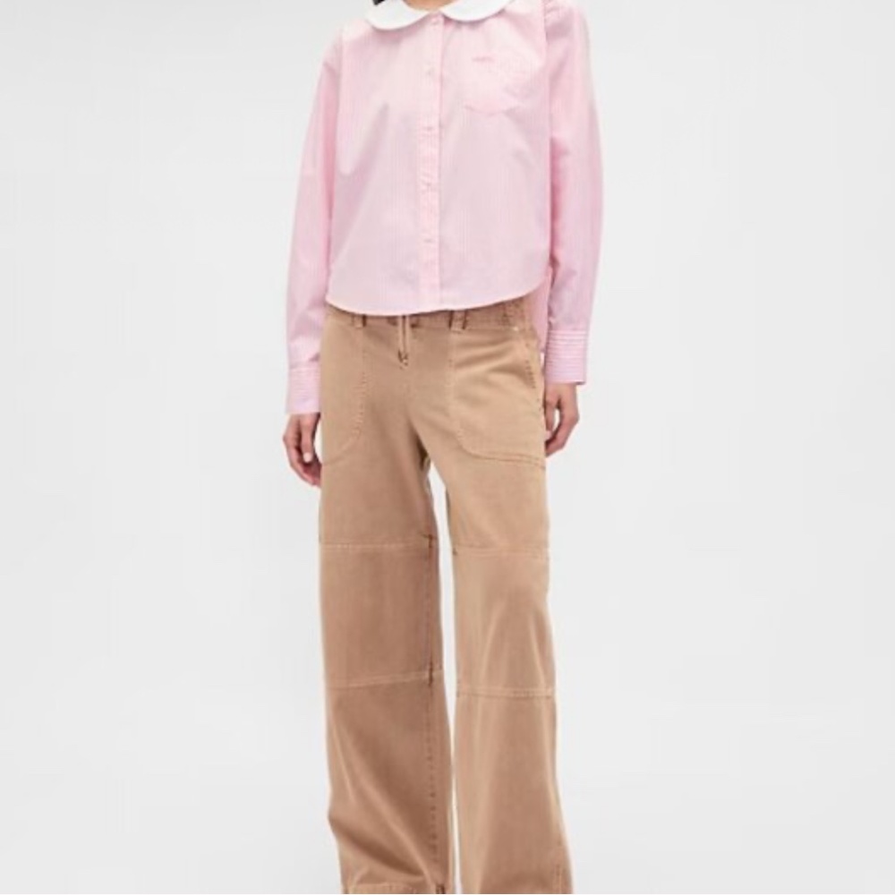 Gap x Sandy Liang brown low rise pants size 6  NWT - Picture 3 of 3